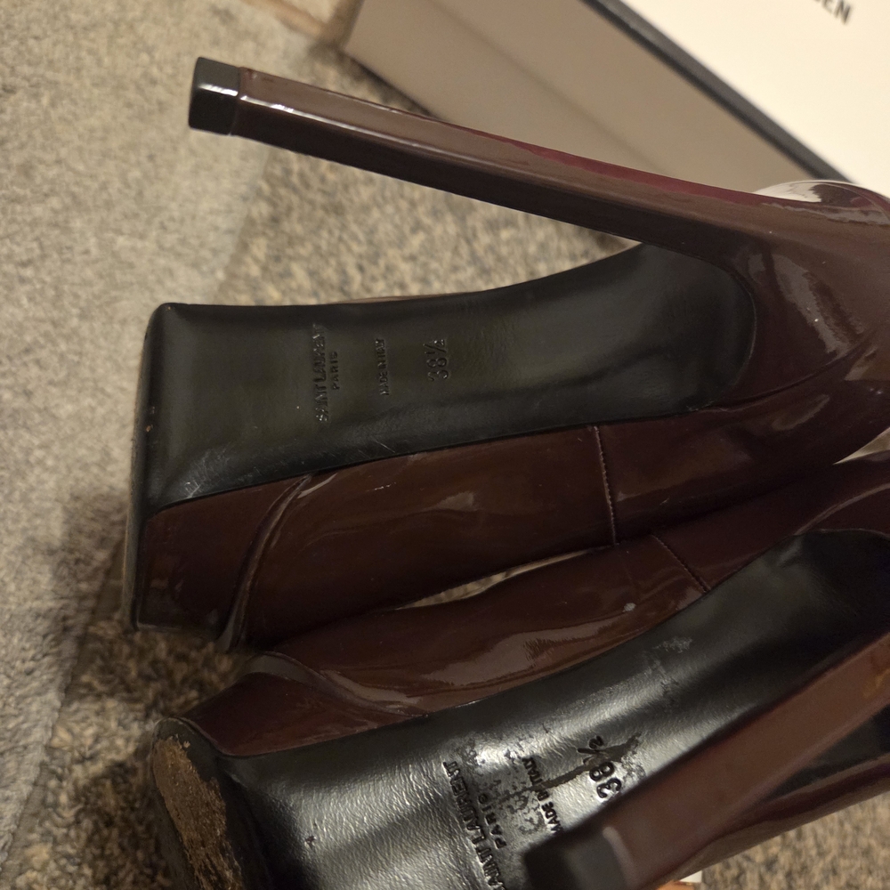 Saint Laurent Women's Burgundy Pumps - Picture 3 of 3